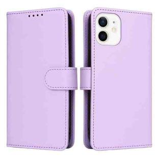 For iPhone 12 mini BETOPNICE BN-005 2 in 1 Detachable Imitate Genuine Leather Phone Case(Light Purple)