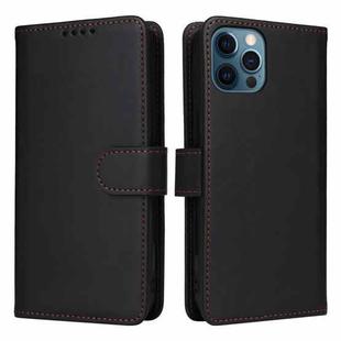 For iPhone 12 Pro Max BETOPNICE BN-005 2 in 1 Detachable Imitate Genuine Leather Phone Case(Black)