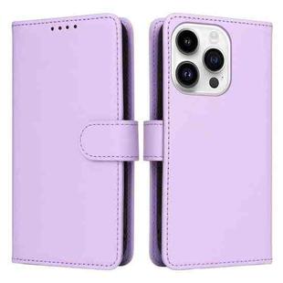 For iPhone 14 Pro BETOPNICE BN-005 2 in 1 Detachable Imitate Genuine Leather Phone Case(Light Purple)