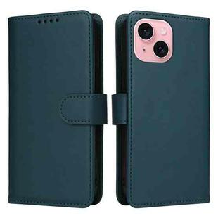 For iPhone 15 BETOPNICE BN-005 2 in 1 Detachable Imitate Genuine Leather Phone Case(Blue)