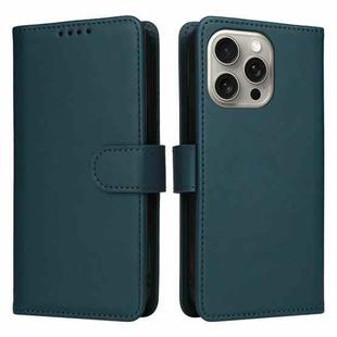 For iPhone 15 Pro Max BETOPNICE BN-005 2 in 1 Detachable Imitate Genuine Leather Phone Case(Blue)