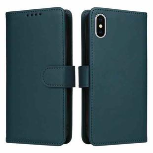 For iPhone X / XS BETOPNICE BN-005 2 in 1 Detachable Imitate Genuine Leather Phone Case(Blue)