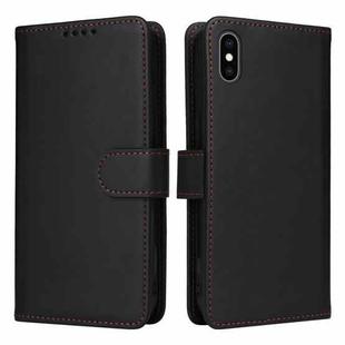 For iPhone XS Max BETOPNICE BN-005 2 in 1 Detachable Imitate Genuine Leather Phone Case(Black)