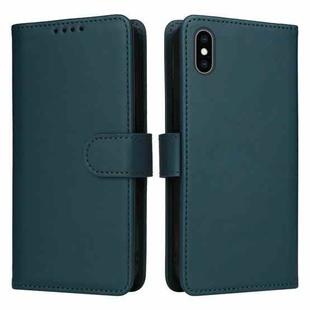 For iPhone XS Max BETOPNICE BN-005 2 in 1 Detachable Imitate Genuine Leather Phone Case(Blue)