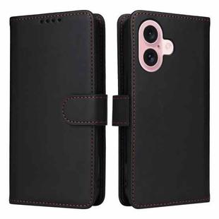 For iPhone 16 BETOPNICE BN-005 2 in 1 Detachable Imitate Genuine Leather Phone Case(Black)