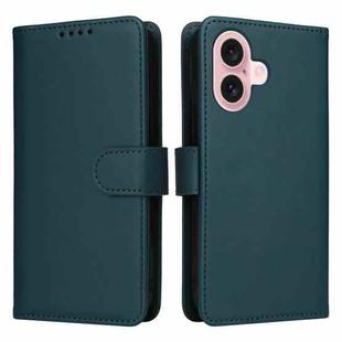 For iPhone 16 BETOPNICE BN-005 2 in 1 Detachable Imitate Genuine Leather Phone Case(Blue)