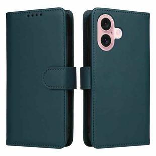 For iPhone 16 Plus BETOPNICE BN-005 2 in 1 Detachable Imitate Genuine Leather Phone Case(Blue)