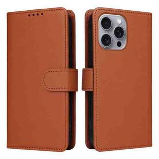 For iPhone 16 Pro Max BETOPNICE BN-005 2 in 1 Detachable Imitate Genuine Leather Phone Case(Brown)