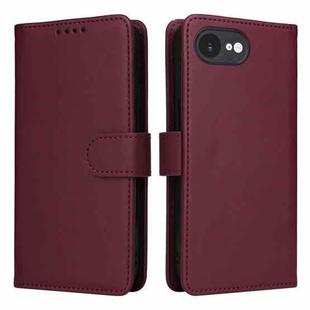 For iPhone 16e BETOPNICE BN-005 2 in 1 Detachable Imitate Genuine Leather Phone Case(Wine Red)