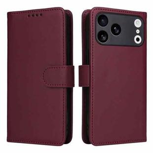 For iPhone 17 Pro Max BETOPNICE BN-005 2 in 1 Detachable Imitate Genuine Leather Phone Case(Wine Red)