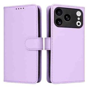 For iPhone 17 Pro BETOPNICE BN-005 2 in 1 Detachable Imitate Genuine Leather Phone Case(Light Purple)