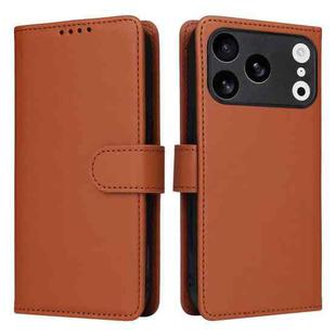 For iPhone 17 Pro BETOPNICE BN-005 2 in 1 Detachable Imitate Genuine Leather Phone Case(Brown)