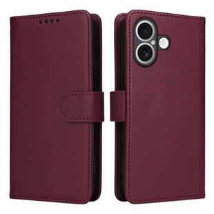 For iPhone 17 BETOPNICE BN-005 2 in 1 Detachable Imitate Genuine Leather Phone Case(Wine Red)