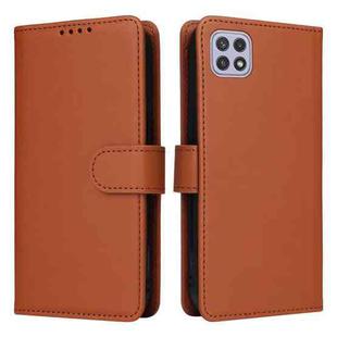 For Samsung Galaxy A22 5G BETOPNICE BN-005 2 in 1 Detachable Imitate Genuine Leather Phone Case(Brown)