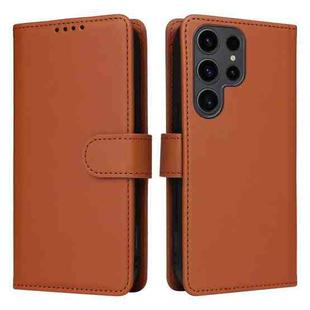 For Samsung Galaxy S23 Ultra BETOPNICE BN-005 2 in 1 Detachable Imitate Genuine Leather Phone Case(Brown)