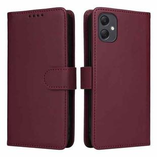 For Samsung Galaxy A05 BETOPNICE BN-005 2 in 1 Detachable Imitate Genuine Leather Phone Case(Wine Red)