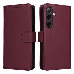 For Samsung Galaxy S24 5G BETOPNICE BN-005 2 in 1 Detachable Imitate Genuine Leather Phone Case(Wine Red)