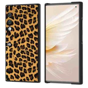 For Honor V Purse ABEEL Black Edge Leopard PU Phone Case(Leopard)