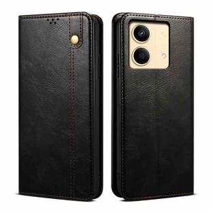 For Xiaomi Redmi Note 13R Pro Oil Wax Crazy Horse Texture Leather Phone Case(Black)
