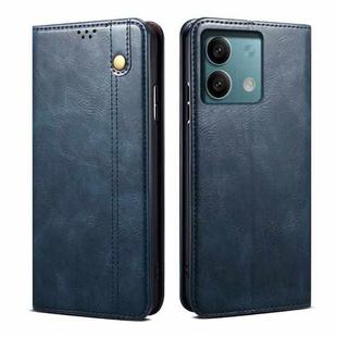 For Xiaomi Redmi Note 13 4G Global Oil Wax Crazy Horse Texture Leather Phone Case(Blue)