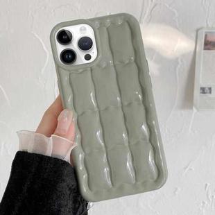 For iPhone 11 Pro Max 3D Grid Texture TPU Phone Case(Green)