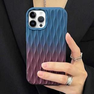 For iPhone 14 Pro Water Ripple Texture Gradient Color TPU Phone Case(Blue-Red)