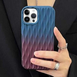 For iPhone 13 Pro Max Water Ripple Texture Gradient Color TPU Phone Case(Blue-Red)