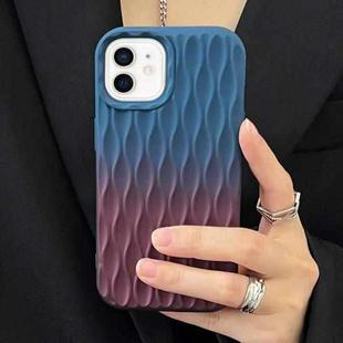 For iPhone 11 Water Ripple Texture Gradient Color TPU Phone Case(Blue-Red)