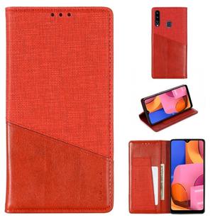 For Samsung Galaxy A20s MUXMA MX109 Horizontal Flip Leather Case with Holder & Card Slot & Wallet(Red)