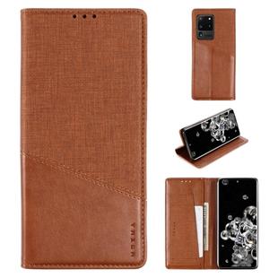 For Samsung Galaxy S20 Ultra MUXMA MX109 Horizontal Flip Leather Case with Holder & Card Slot & Wallet(Brown)