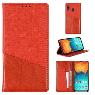 For Samsung Galaxy A30 MUXMA MX109 Horizontal Flip Leather Case with Holder & Card Slot & Wallet(Red)