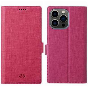 For iPhone 15 Pro Max ViLi K Series Dual-side Buckle Magsafe Leather Phone Case(Rose Red)