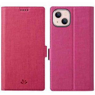 For iPhone 15 ViLi K Series Dual-side Buckle Magsafe Leather Phone Case(Rose Red)