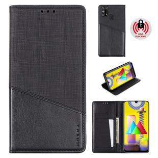 For Samsung Galaxy M31 MUXMA MX109 Horizontal Flip Leather Case with Holder & Card Slot & Wallet(Black)