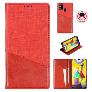 For Samsung Galaxy M31 MUXMA MX109 Horizontal Flip Leather Case with Holder & Card Slot & Wallet(Red)