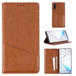 For Samsung Galaxy Note 10 MUXMA MX109 Horizontal Flip Leather Case with Holder & Card Slot & Wallet(Brown)