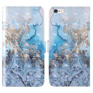 For iPhone 6 / 6s 3D Painting Colored Drawing Pattern Horizontal Flip TPU + PU Leather Case with Holder & Card Slots & Wallet & Lanyard(Milky Way)