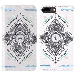 For iPhone 7 Plus / 8 Plus 3D Painting Colored Drawing Pattern Horizontal Flip TPU + PU Leather Case with Holder & Card Slots & Wallet & Lanyard(Spinning Top)