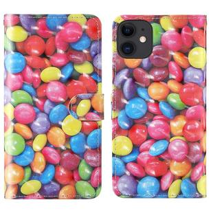 For iPhone 11 3D Painting Colored Drawing Pattern Horizontal Flip TPU + PU Leather Case with Holder & Card Slots & Wallet & Lanyard(Colored Sugar)