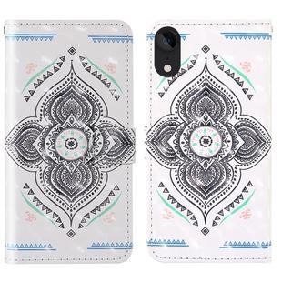 For iPhone XR 3D Painting Colored Drawing Pattern Horizontal Flip TPU + PU Leather Case with Holder & Card Slots & Wallet & Lanyard(Spinning Top)