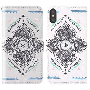For iPhone XS Max 3D Painting Colored Drawing Pattern Horizontal Flip TPU + PU Leather Case with Holder & Card Slots & Wallet & Lanyard(Spinning Top)