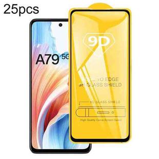 For OPPO A79 5G 25pcs 9D Full Glue Screen Tempered Glass Film