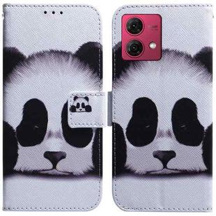 For Motorola Moto G84 Coloured Drawing Flip Leather Phone Case(Panda)