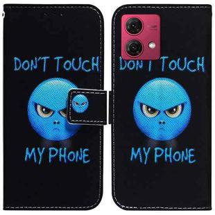 For Motorola Moto G84 Coloured Drawing Flip Leather Phone Case(Anger)