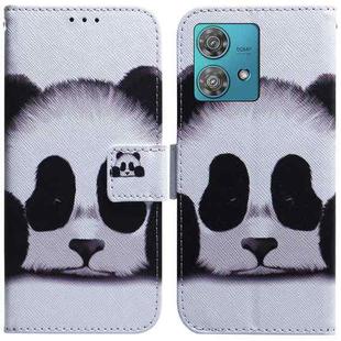 For Motorola Edge 40 Neo Coloured Drawing Flip Leather Phone Case(Panda)