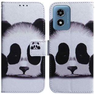 For Motorola Moto G Play 4G 2024 Coloured Drawing Flip Leather Phone Case(Panda)