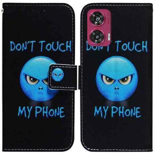 For Motorola Edge 50 Fusion Coloured Drawing Flip Leather Phone Case(Anger)