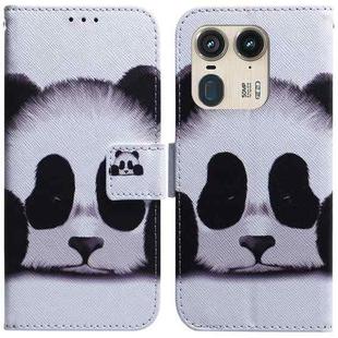 For Motorola Edge 50 Ultra Coloured Drawing Flip Leather Phone Case(Panda)