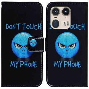 For Motorola Edge 50 Ultra Coloured Drawing Flip Leather Phone Case(Anger)