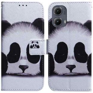 For Motorola Edge 2024 Coloured Drawing Flip Leather Phone Case(Panda)